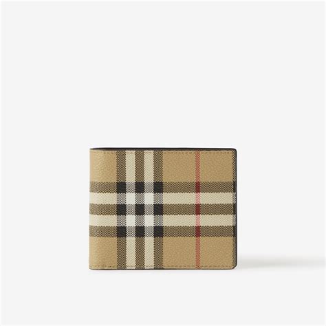 burberry trench leather international bifold wallet|Check Slim Bifold Wallet in Archive beige .